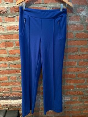 Soho Royal Blue Straight-Leg Ponte Pants